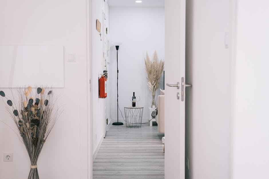 White interior door installation